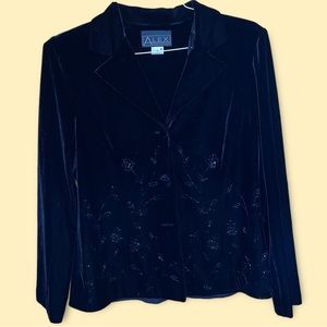 Alex Evenings Vintage Velvet Glam Jacket